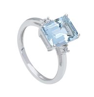 Ringe Babila Milano Dame in Weißgold Acquamarina 103479